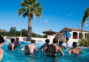 Réveil musculaire piscine Argelès-sur-Mer camping La Coste Rouge