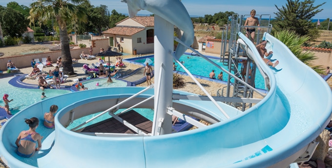 piscine toboggan Argelès-sur-Mer camping La Coste Rouge