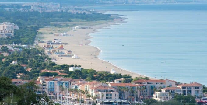 Vue du ciel Argelès-sur-Mer camping La Coste Rouge